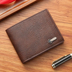 Men's Business Casual Short Leather Wallet