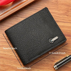 Men's Business Casual Short Leather Wallet