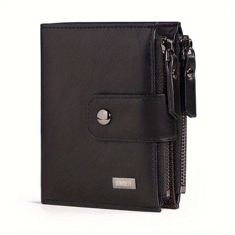 RFID Blocking Leather Wallet with Money Clip
