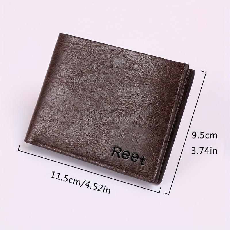 Men's Retro PU Leather Short Wallet Coin Purse