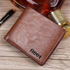 Men's Retro PU Leather Short Wallet Coin Purse