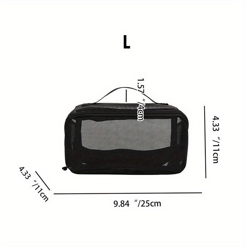 Mesh Cosmetic Bag Zipper Makeup Bag Storage Bag