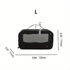 Mesh Cosmetic Bag Zipper Makeup Bag Storage Bag