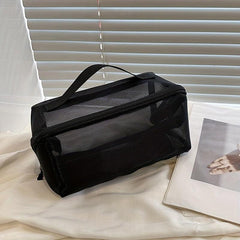 Mesh Cosmetic Bag Zipper Makeup Bag Storage Bag