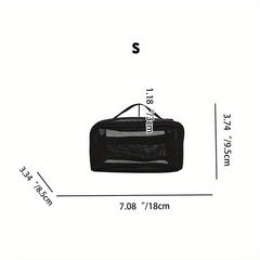 Mesh Cosmetic Bag Zipper Makeup Bag Storage Bag