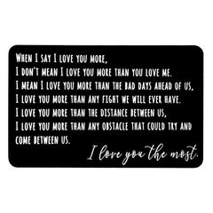 Romantic Lettering Aluminum Alloy Metal Card - Various Colors