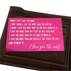 Romantic Lettering Aluminum Alloy Metal Card - Various Colors