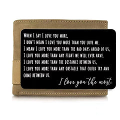 Romantic Lettering Aluminum Alloy Metal Card - Various Colors