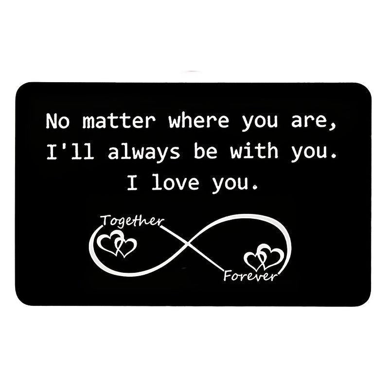 Love Note Mini Wallet Insert Unique Romantic Anniversary Gift Men Women