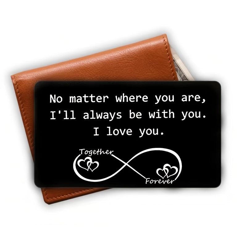 Love Note Mini Wallet Insert Unique Romantic Anniversary Gift Men Women