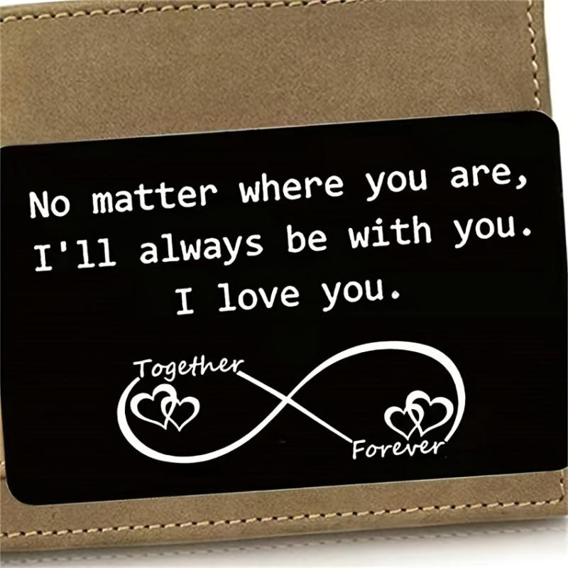 Love Note Mini Wallet Insert Unique Romantic Anniversary Gift Men Women