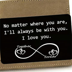 Love Note Mini Wallet Insert Unique Romantic Anniversary Gift Men Women