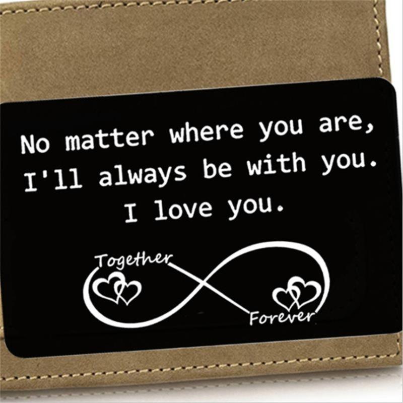 Love Note Mini Wallet Insert Unique Romantic Anniversary Gift Men Women