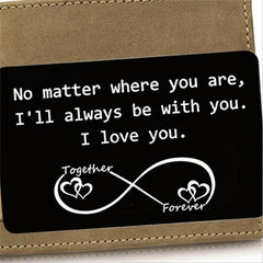 Love Note Mini Wallet Insert Unique Romantic Anniversary Gift Men Women