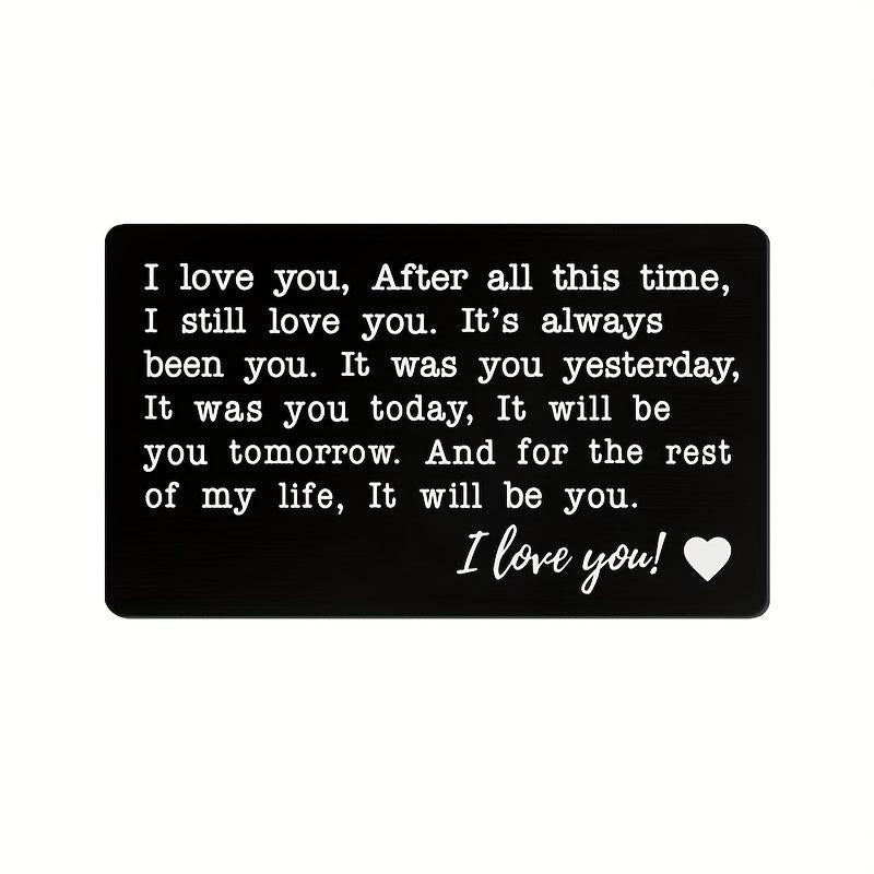 I Love You Romantic Wallet Card Gift For Lover