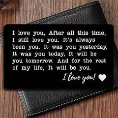 I Love You Romantic Wallet Card Gift For Lover