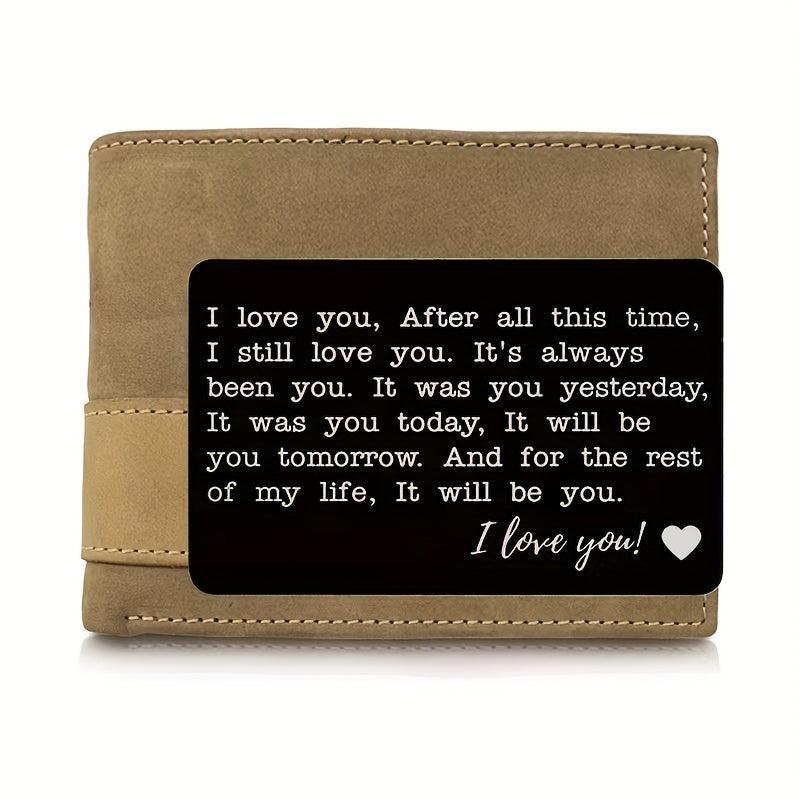 I Love You Romantic Wallet Card Gift For Lover