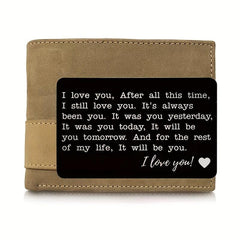 I Love You Romantic Wallet Card Gift For Lover