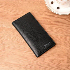 Men's Long Vintage Card Bag Soft Leather Wallet