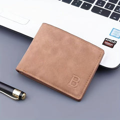 Men's Short Wallet Card Holder Coin Pouch Soft Leather Horizontal