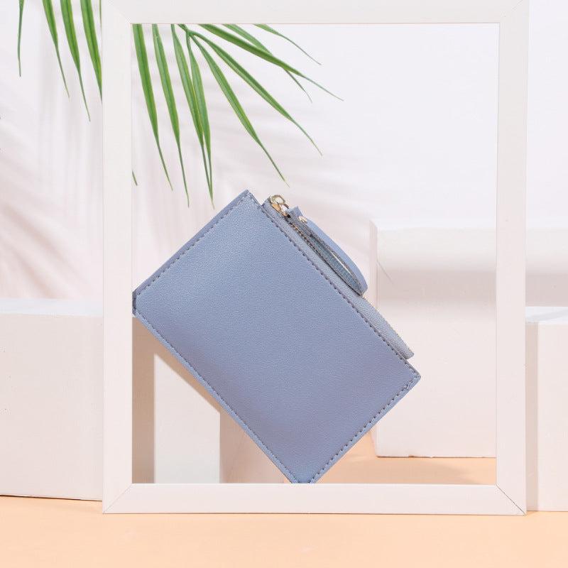 PU Leather ID Card Holder Zipper Coin Purse Credit Card Holder