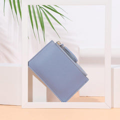 PU Leather ID Card Holder Zipper Coin Purse Credit Card Holder