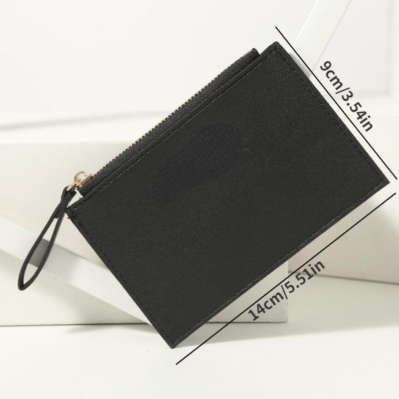 PU Leather ID Card Holder Zipper Coin Purse Credit Card Holder