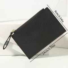 PU Leather ID Card Holder Zipper Coin Purse Credit Card Holder