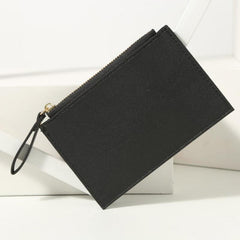 PU Leather ID Card Holder Zipper Coin Purse Credit Card Holder