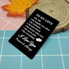 Engraved Aluminum Alloy Wallet Insert Card - Gift For Him