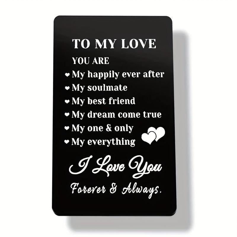 Engraved Aluminum Alloy Wallet Insert Card - Gift For Him