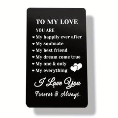 Engraved Aluminum Alloy Wallet Insert Card - Gift For Him