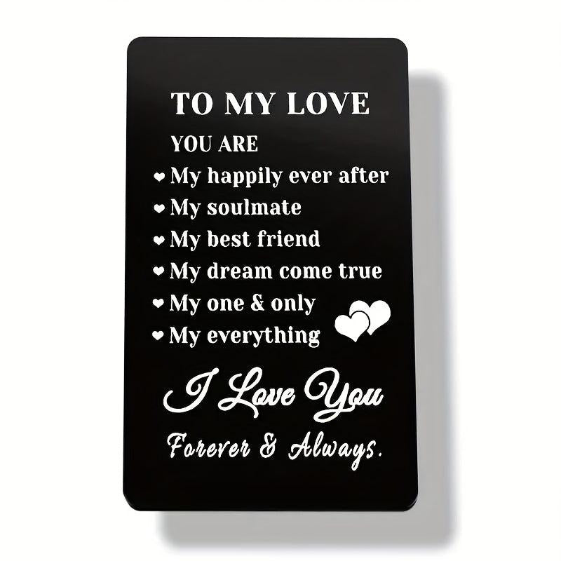Engraved Aluminum Alloy Wallet Insert Card - Gift For Him