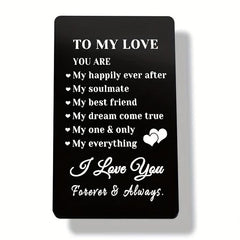 Engraved Aluminum Alloy Wallet Insert Card - Gift For Him