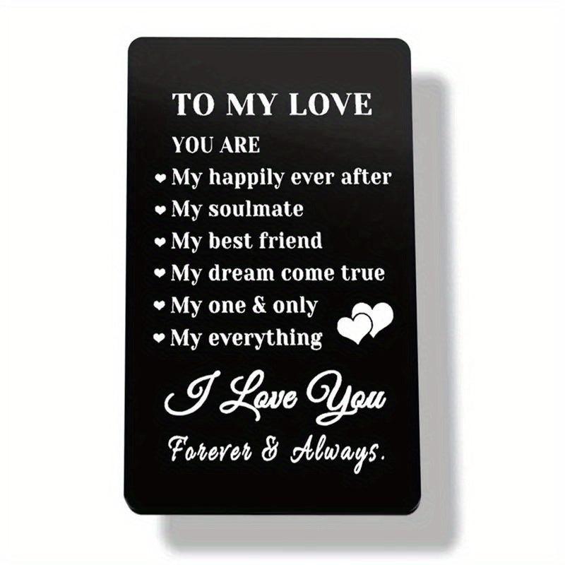 Engraved Aluminum Alloy Wallet Insert Card - Gift For Him