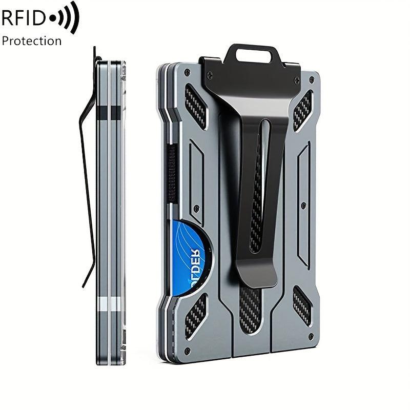 Minimalist Aluminum Card Holder RFID Wallet Money Clip
