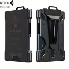 Minimalist Aluminum Card Holder RFID Wallet Money Clip