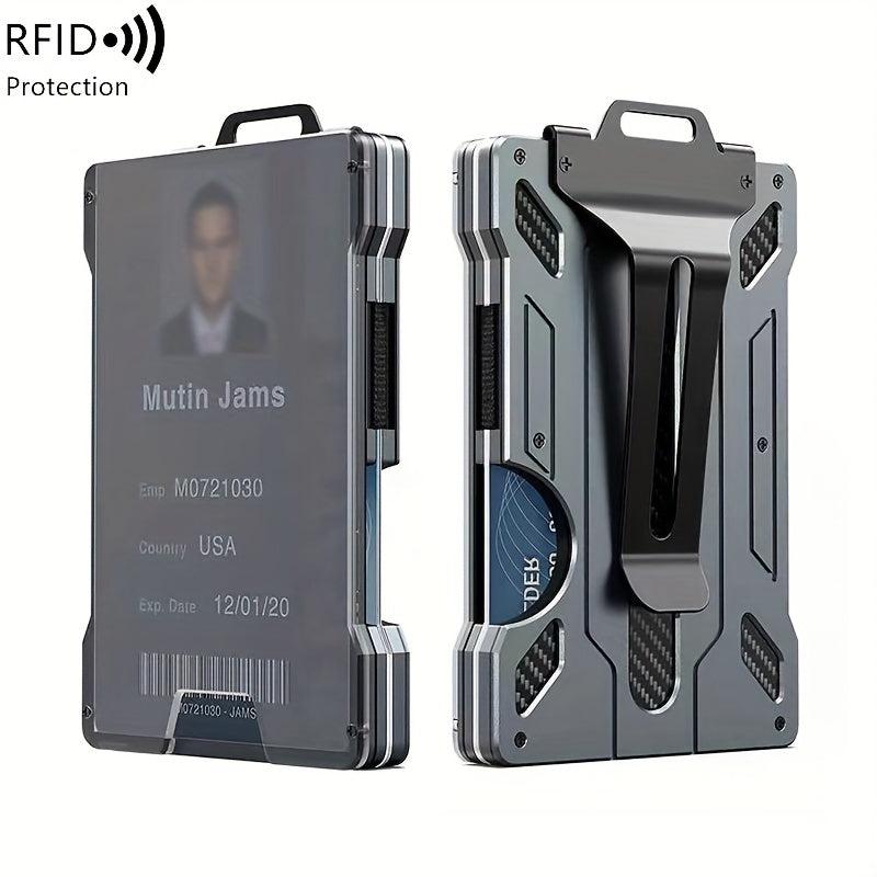 Minimalist Aluminum Card Holder RFID Wallet Money Clip