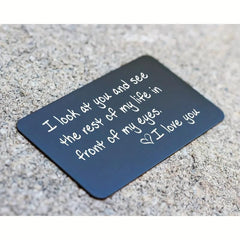 I Love You Aluminum Wallet Insert Card