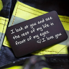 I Love You Aluminum Wallet Insert Card