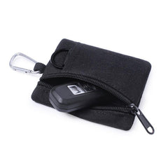 Portable Key Card Case with Zipper Outdoor Coin Purse Traffic Card Holder