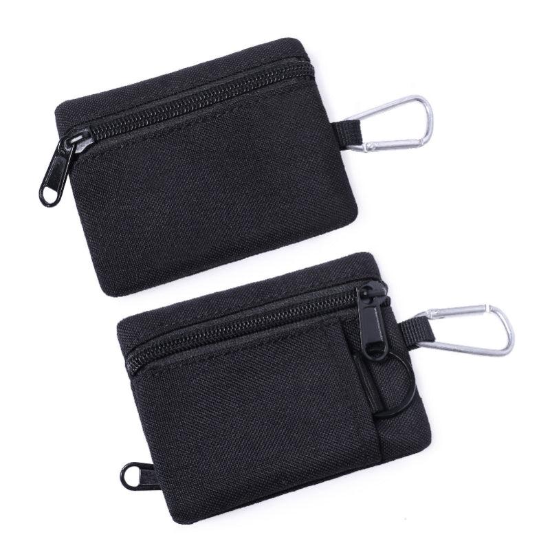 Portable Key Card Case with Zipper Outdoor Coin Purse Traffic Card Holder