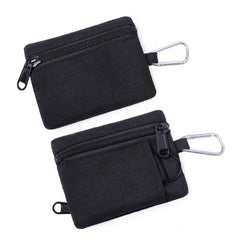 Portable Key Card Case with Zipper Outdoor Coin Purse Traffic Card Holder
