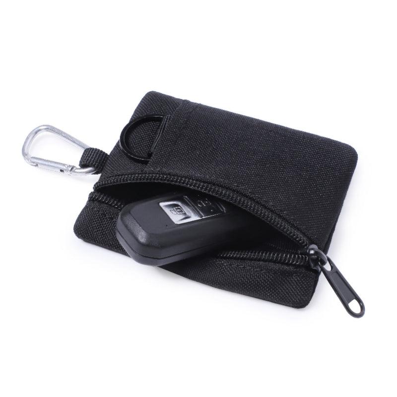 Portable Key Card Case with Zipper Outdoor Coin Purse Traffic Card Holder