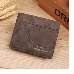 Men's Vintage Leather Wallet with Coin Pocket and Card Slots