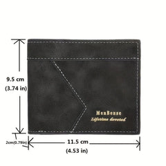 Men's Vintage Leather Wallet with Coin Pocket and Card Slots