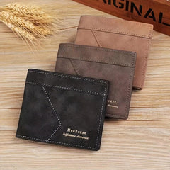 Men's Vintage Leather Wallet with Coin Pocket and Card Slots