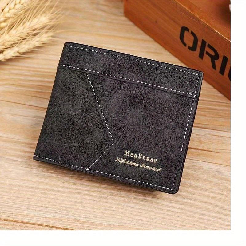 Men's Vintage Leather Wallet with Coin Pocket and Card Slots