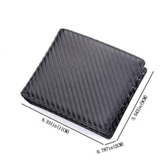 Carbon Fiber Travel Slim Wallet 12 Slots RFID Blocking Bifold Wallet Black/Brown