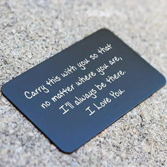 I Love You Aluminum Wallet Insert Card Romantic Gift for Boyfriend Husband